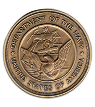 Load image into Gallery viewer, Large/Adult 225 Cubic Inch Wood Navy Funeral Cremation Urn-Made in USA