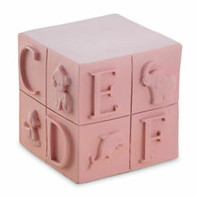 Load image into Gallery viewer, Small/Keepsake 10 Cubic Inch Pink Infant Block Funeral Cremation Urn for Ashes