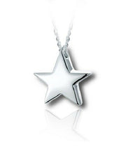Load image into Gallery viewer, Sterling Silver North Star Funeral Cremation Urn Pendant for Ashes w/Chain