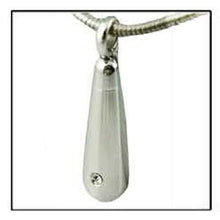 Load image into Gallery viewer, Loving Teardrop Sterling Silver Funeral Cremation Urn Pendant w/Chain for Ashes