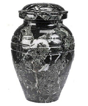 Load image into Gallery viewer, Black Natural Solid Marble Infant/Child/Pet Size Funeral Cremation Urn With Box