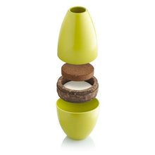 Load image into Gallery viewer, Biotree Planter Green Cremation Urn Bamboo & Plant Fiber Holds 90 Cubic Inches