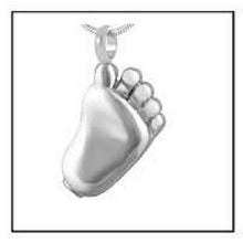 Load image into Gallery viewer, Baby Foot Stainless Steel Funeral Cremation Urn Pendant w/Chain for Ashes