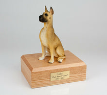 Load image into Gallery viewer, Great Dane, Fawn Pet Funeral Cremation Urn Available in 3 Diff Colors & 4 Sizes