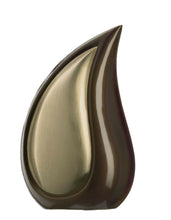 Load image into Gallery viewer, Tear-Drop Keepsake, Solid Brass Funeral Cremation Urn, 3 Cubic Inches