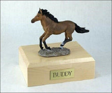 Load image into Gallery viewer, Bay Horse Figurine Funeral Cremation Urn Avail. in 3 Different Colors & 4 Sizes