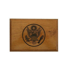 Load image into Gallery viewer, Large/Adult 225 Cubic Inch Wood Cherry Patriot Military Funeral Cremation Urn