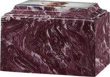 Load image into Gallery viewer, Large/Adult 225 Cubic Inch Tuscany Merlot Cultured Marble Portrait Cremation Urn