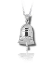 Load image into Gallery viewer, Sterling Silver Angel's Bell Funeral Cremation Urn Pendant for Ashes w/Chain