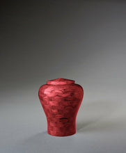Load image into Gallery viewer, Lily Pink Oak Wood Keepsake Funeral Cremation Urn, 14 Cubic Inches