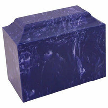 Load image into Gallery viewer, Cobalt Niche Cultured Marble Cremation Urn, 210 Cubic Inches, TSA Approved
