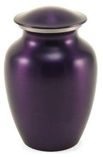 Load image into Gallery viewer, Small/Keepsake Classic Pet Brass Violet Funeral Cremation Urn, 85 Cubic Inches