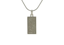 Load image into Gallery viewer, Stainless Steel Pewter Textured Rectangle Cremation Pendant w/chain