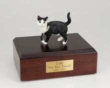 Load image into Gallery viewer, Tabby Black Cat Figurine Pet Cremation Urn Available 3 Different Colors/ 4 Sizes