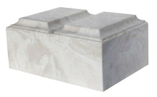 Load image into Gallery viewer, Extra Large Companion Cremation Urn For Ashes Cultured Marble White Tuscany