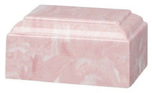 Load image into Gallery viewer, Small/Keepsake 22 Cubic Inch Pink Tuscany Cultured Marble Funeral Cremation Urn