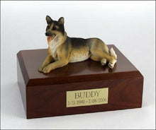 Load image into Gallery viewer, German Shepherd Pet Funeral Cremation Urn Avail in 3 Different Colors & 4 Sizes