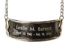 Load image into Gallery viewer, Personalized Polished Brass Name-Plate Medallion for Adult Size Cremation Urns