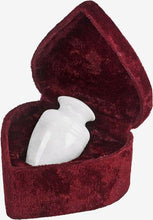 Load image into Gallery viewer, Small/Keepsake Solid White Marble Funeral Cremation Urn With Velvet Heart Box