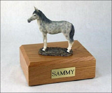 Load image into Gallery viewer, Horse Dapple Gray Figurine Funeral Cremation Urn Avail 3 Diff. Colors & 4 Size