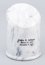 Load image into Gallery viewer, Large/Adult 230 Cubic Inches White Crown Natural Marble Urn for Cremation Ashes