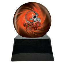 Load image into Gallery viewer, Large/Adult 200 Cubic Inch Cleveland Browns Metal Ball on Cremation Urn Base