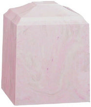 Load image into Gallery viewer, Small/Keepsake 45 Cubic Inch Pink Cultured Marble Cremation Urn for Ashes