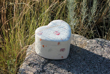 Load image into Gallery viewer, Biodegradable,Eco-Friendly Floral Heart Oversize/Companion Cremation Urn, 360 CI