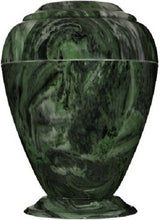 Load image into Gallery viewer, Large/Adult 235 Cubic Inch Georgian Vase Green Cultured Marble Cremation Urn