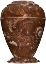 Load image into Gallery viewer, Large/Adult 235 Cubic Inch Georgian Vase Brown Cultured Marble Cremation Urn