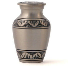 Load image into Gallery viewer, New, Brass Set of 6 Athena Pewter Keepsake Cremation Urns, 5 Cubic Ins each