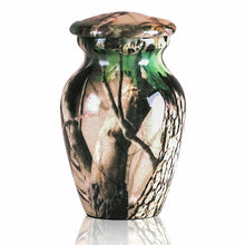 Load image into Gallery viewer, Small/Keepsake 4 Cubic Inches Camouflage Brass Funeral Cremation Urn for Ashes