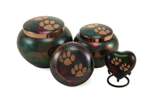 Load image into Gallery viewer, Small/Keepsake Copper Brass Odyssey Heart Cremation Urn, 3 cubic inches