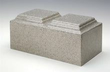 Load image into Gallery viewer, Classic Mist Gray Granite Companion Cremation Urn, 420 Cubic Inches TSA Approved