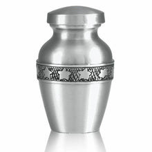 Load image into Gallery viewer, Small/Keepsake 4 Cubic Inches Pewter Stars Brass Funeral Cremation Urn for Ashes