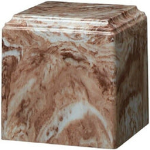 Load image into Gallery viewer, Large/Adult 280 Cubic Inch Cafe Cultured Marble Cube Cremation Urn for Ashes