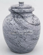 Load image into Gallery viewer, Large/Adult 205 Cubic Inches Gray Legacy Natural Marble Urn for Cremation Ashes