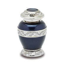Load image into Gallery viewer, Black Brass Set of Funeral Cremation Urns for Ashes - Large and 4 Keepsakes