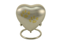 Load image into Gallery viewer, Small/Keepsake Pewter/Bronze Brass Odyssey Heart Cremation Urn, 3 cubic inches