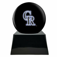 Load image into Gallery viewer, Large/Adult 200 Cubic Inch Colorado Rockies Metal Ball on Cremation Urn Base