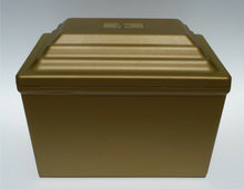 Load image into Gallery viewer, Large/Adult Gold Polymer Single Funeral Cremation Urn Burial Vault