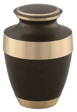 Load image into Gallery viewer, Large/Adult 200 Cubic Inch Sparta Brown Brass Funeral Cremation Urn for Ashes