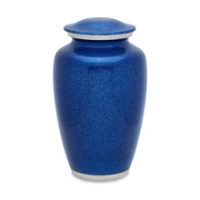 Load image into Gallery viewer, Set of Blue Aluminum Funeral Cremation Urns for Ashes - Adult & 4 Keepsakes