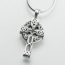 Load image into Gallery viewer, Sterling Silver Celtic Cross Memorial Jewelry Pendant Funeral Cremation Urn