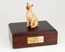 Load image into Gallery viewer, Siamese Tan Cat Figurine Pet Cremation Urn Available in 3 Diff. Colors & 4 Sizes