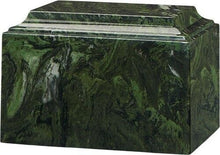 Load image into Gallery viewer, Large/Adult 225 Cubic Inch Tuscany Green Ascota Cultured Marble Cremation Urn