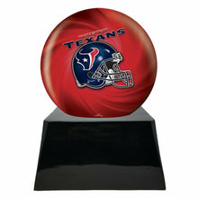 Load image into Gallery viewer, Large/Adult 200 Cubic Inch Houston Texans Metal Ball on Cremation Urn Base