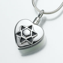 Load image into Gallery viewer, Sterling Silver Star of David Memorial Jewelry Pendant Funeral Cremation Urn
