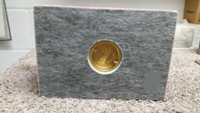 Load image into Gallery viewer, Small/Keepsake Marble Blue & Gold 5 Cubic Inch Cremation Urn Ashes TSA Approved