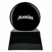 Load image into Gallery viewer, Large/Adult 200 Cubic Inch Miami Marlins Metal Ball on Cremation Urn Base